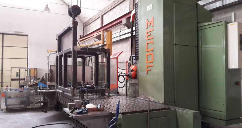 Fresatrice a montante mobile Marca  Mecof CNC SELCA Dim. Lavoro X=4000mm, Z=2000mm, Y=1000mm