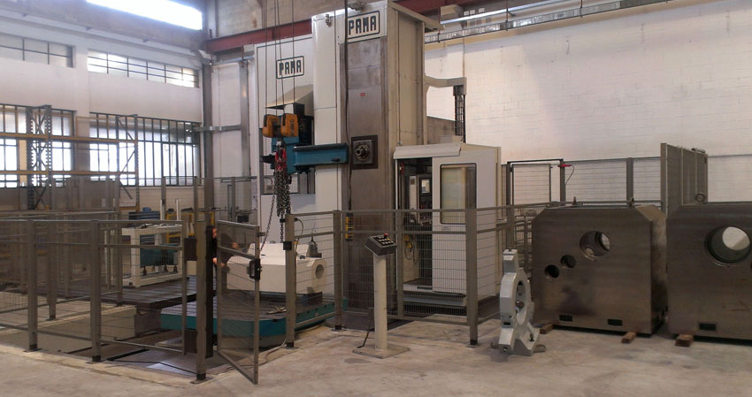 Fresatrice Alesatrice a montante mobile Marca PAMA  MOD. Speedram 1000 con CNC Siemens SINUMERIK 840 D Dim. Lavoro X=6000mm, Y=3000mm, Z=1000mm, W=700mm